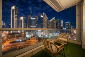 A-Living Cozy 1BR Retreat With Balcony & Burj Khalifa Views at Executive Tower-1702